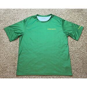 Oregon Ducks Columbia PFG Performance Fishing Gear Green Shirt Size Large EUC